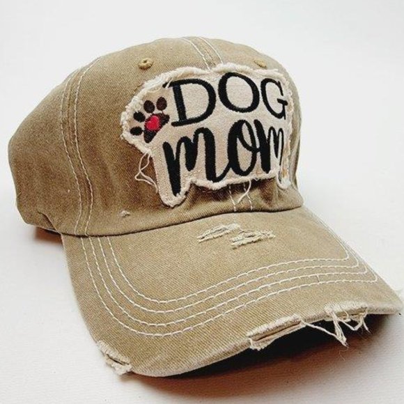 Dog Mom Distressed Relaxed Cotton Buckle Strap Full Cover Animal Love Pup Outdoo - Picture 5 of 5